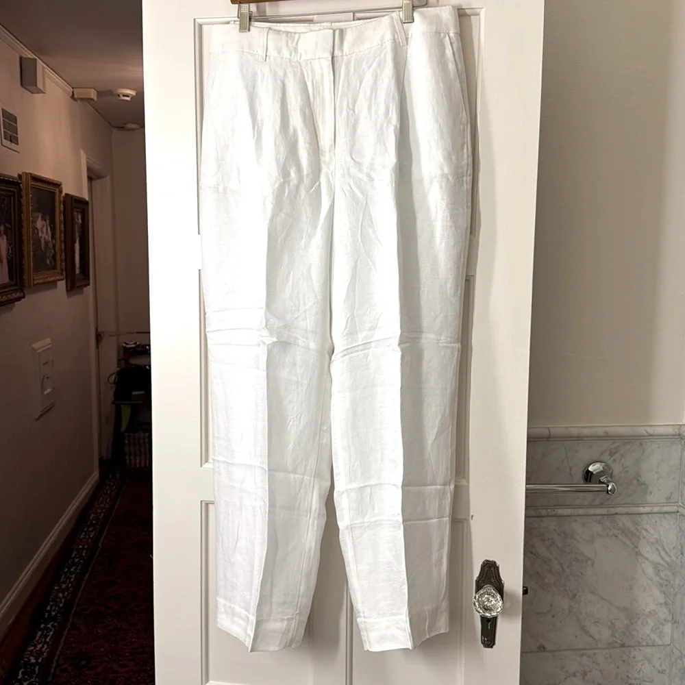 J.Crew Straight-leg essential pant in Chelsea linen-cupro blend BQ734